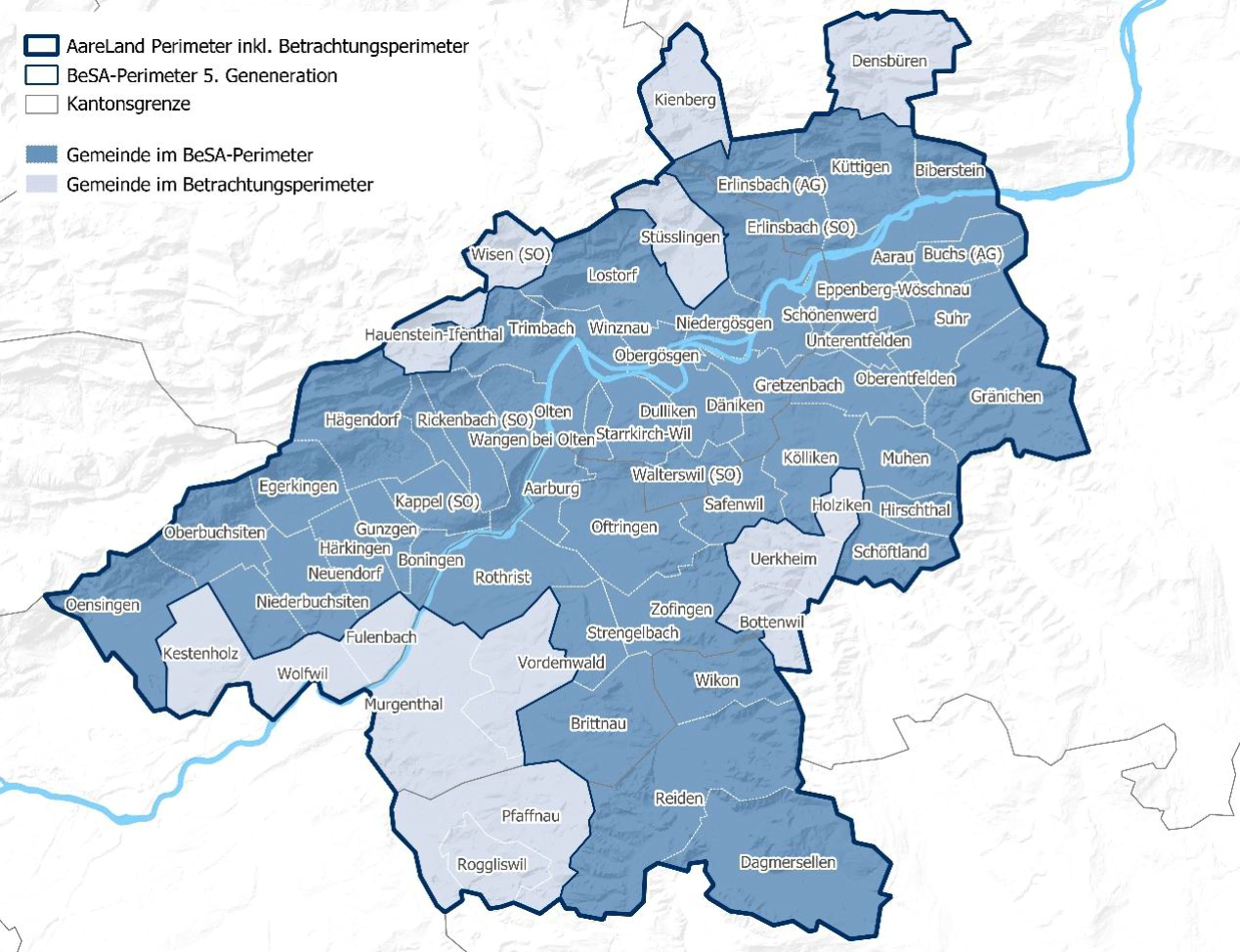 Perimeter Agglomerationsprogramm Aareland 5. Generation 